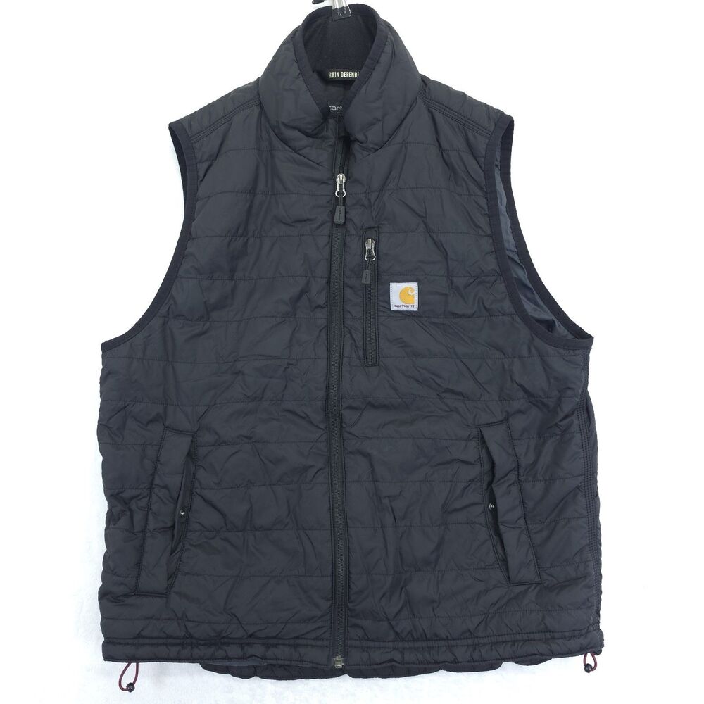 Carhartt Rain Defender Relaxed Fit Lightweight Vest for Men's Black Large